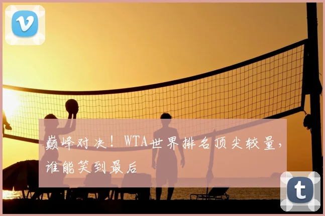 巅峰对决！WTA世界排名顶尖较量，谁能笑到最后